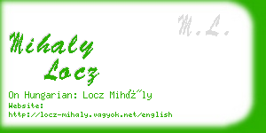 mihaly locz business card